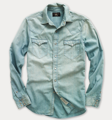 Snap Button Shirt of the Day: Ralph Lauren – Buffalo Chambray Western ...