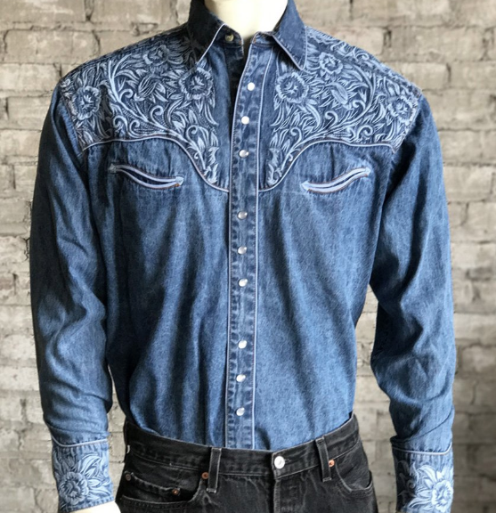 Snap Button Shirt of the Day: Rockmount Ranch Wear – Floral Tooling ...